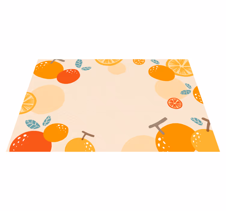 tapis vinyle cuisine Orange - TenStickers