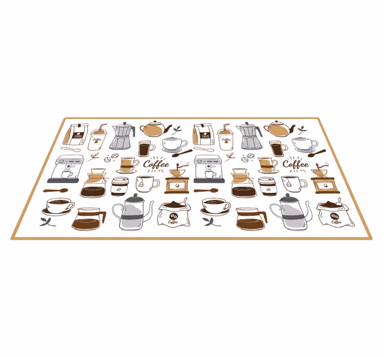 tapis vinyle cuisine Amateur de café - TenStickers