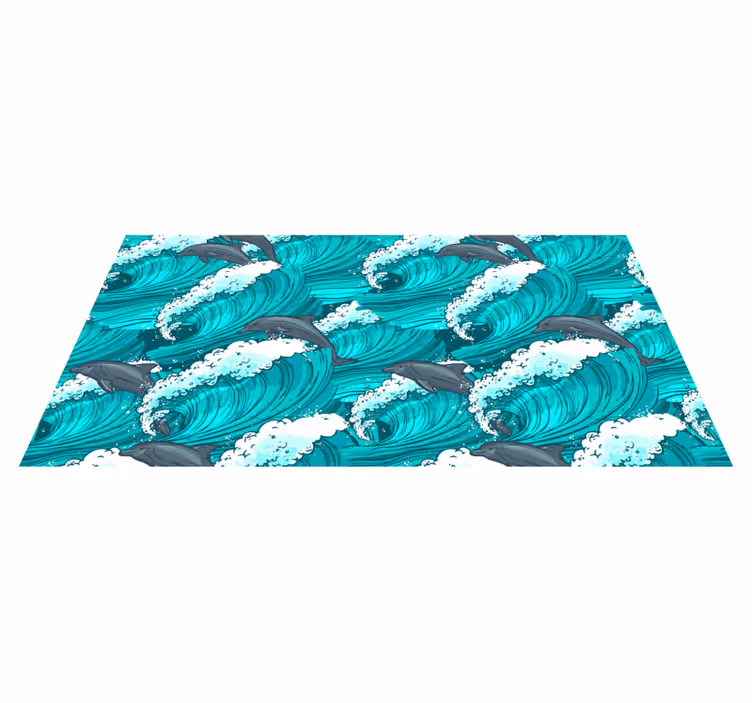 tapis vinyle animal Dauphin dans l'océan - TenStickers