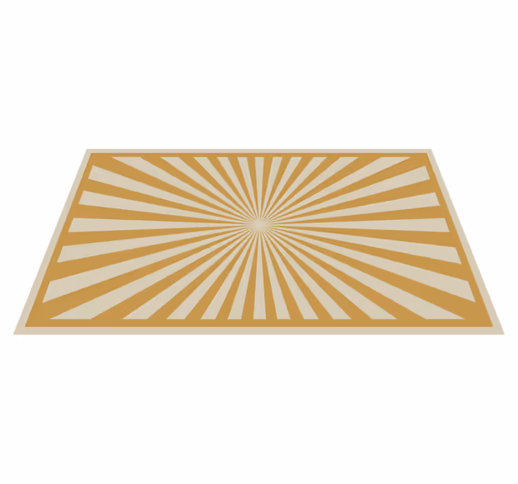 tapis vinyle moderne Tapis sunburst - TenStickers