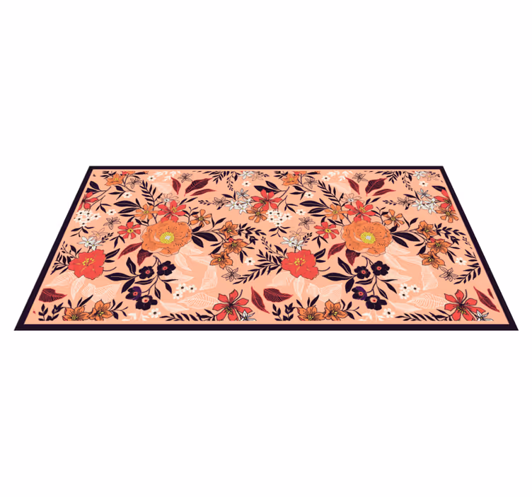 tapis vinyle cuisine Roses et farines - TenStickers