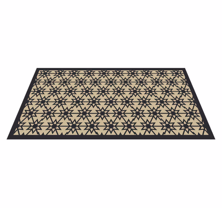 Tapis vinyle salle a manger motif en étoile - TenStickers
