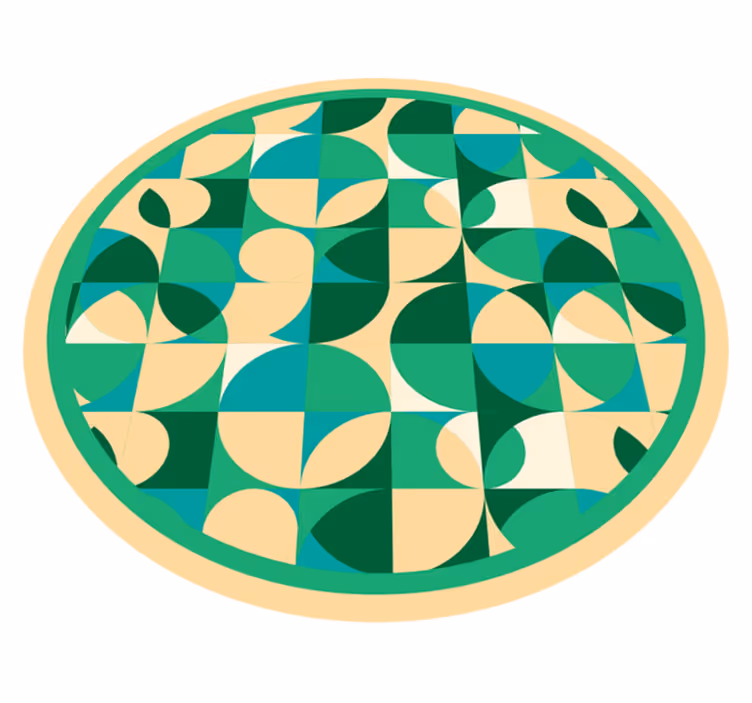 Tapis vinyle géométrique géométries circulaires - TenStickers