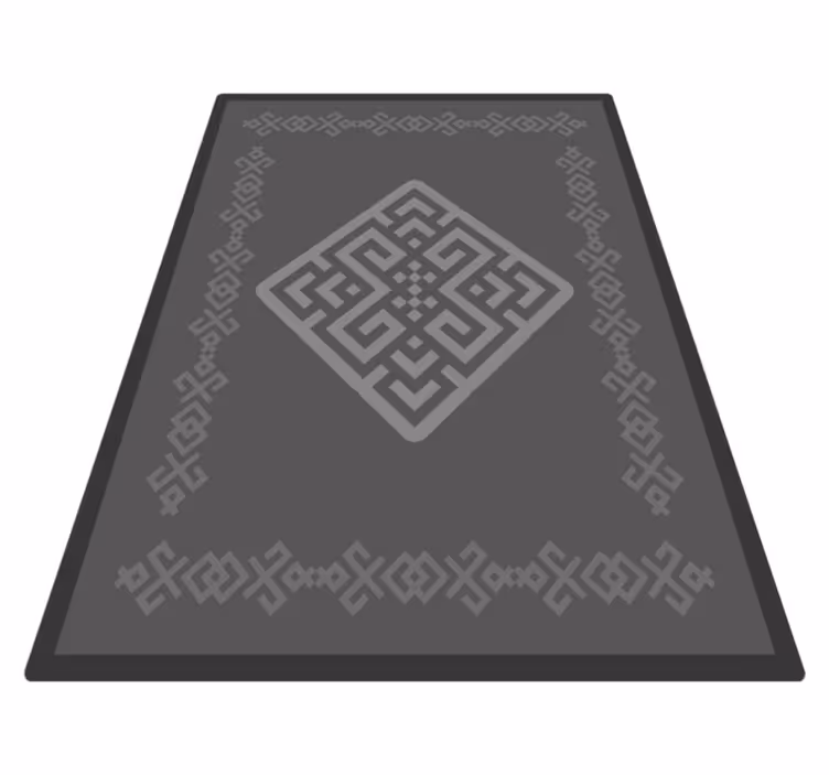 tapis vinyle Gris rectangulaire ethnique - TenStickers