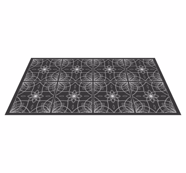 tapis vinyle moderne Conception de carreaux carrés - TenStickers