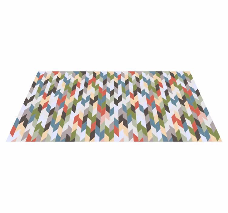 Tapis vinyle géométrique spectre à chevrons - TenStickers
