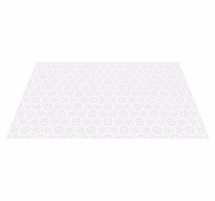 Tapis vinyle carreaux Florale hydraulique - TenStickers