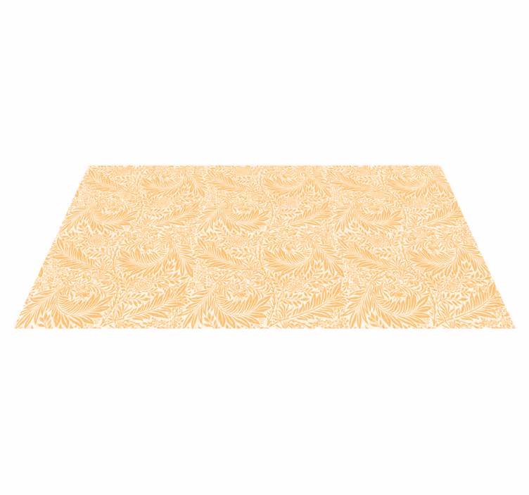 tapis vinyle salon Floral orange - TenStickers
