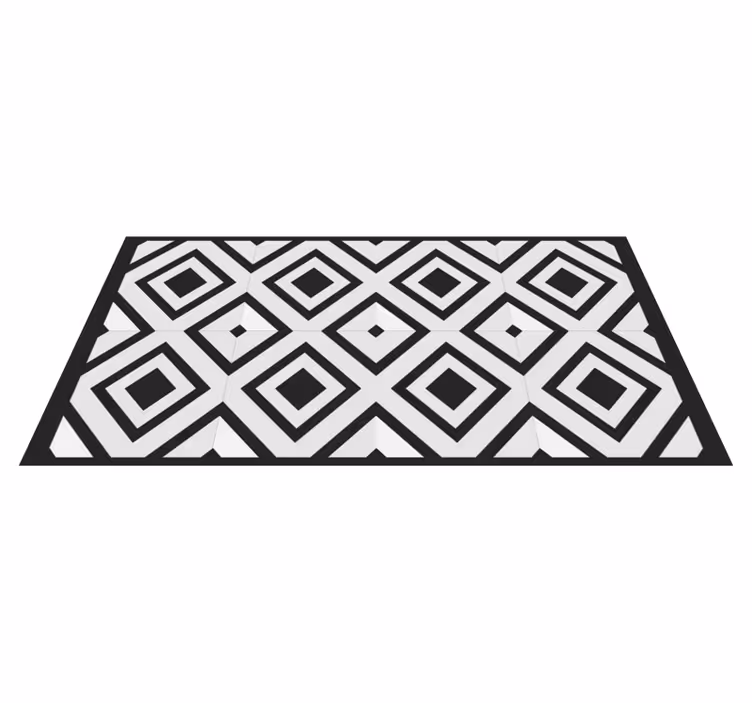 Tapis vinyle géométrique motif losanges - TenStickers