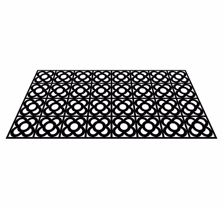 Tapis vinyle géométrique motifs circulaires - TenStickers
