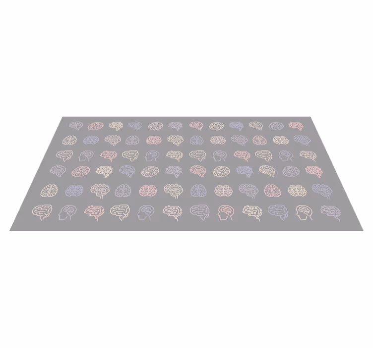 Tapis vinyle moderne Cerveaux pastel - TenStickers