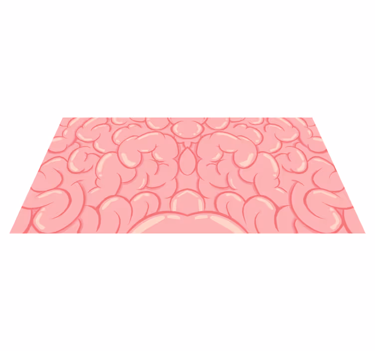 Tapis vinyle moderne Cerveau rose à l'intérieur - TenStickers