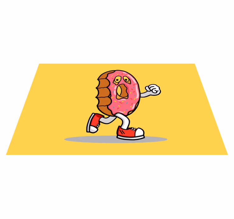 tapis vinyle chambre Cerveau de zombie beignet - TenStickers
