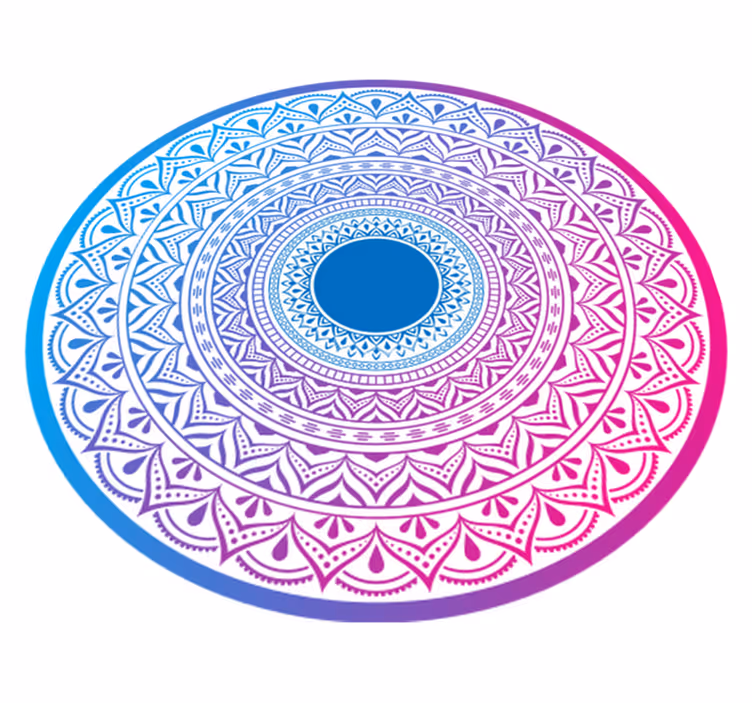 Tapis vinyle mandala mandala rond - TenStickers