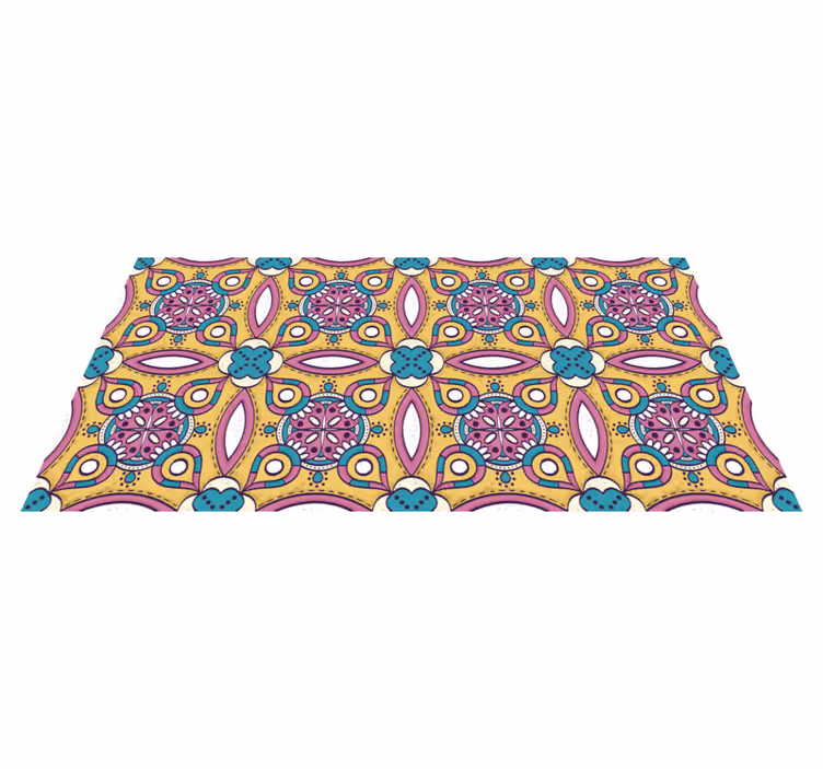 Tapis vinyle mandala Rétro - TenStickers