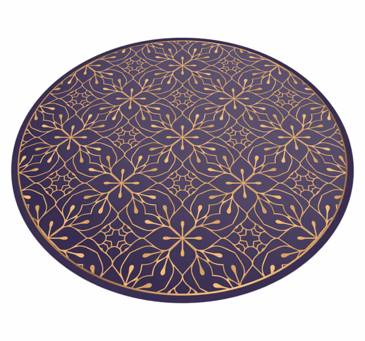 Tapis vinyle mandala Élégance florale - TenStickers