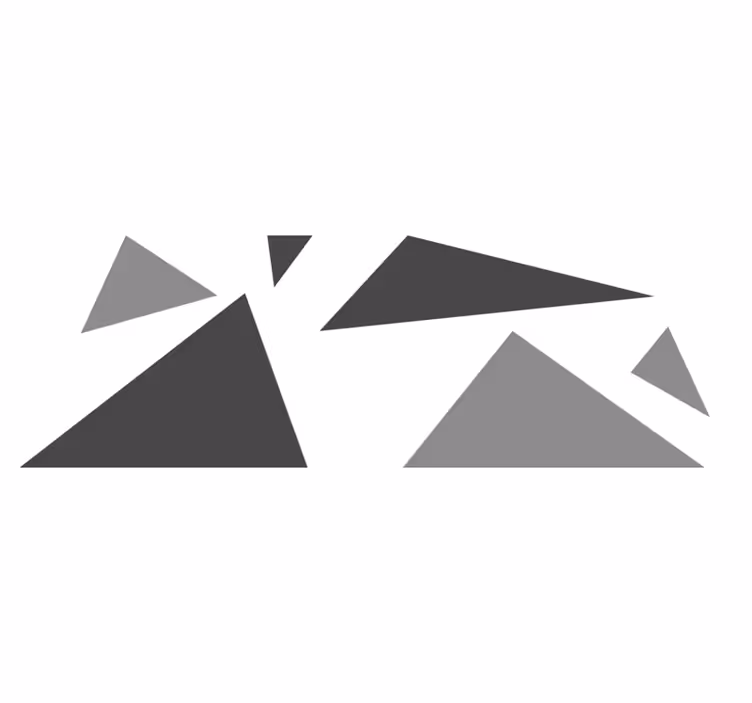 tapis vinyle geometrique Triangle gris - TenStickers