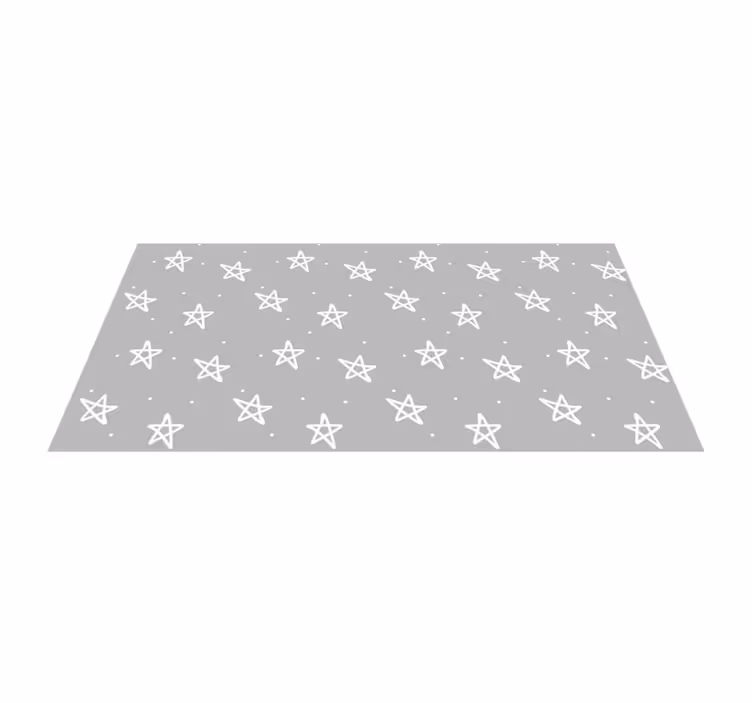 tapis vinyle pour enfants Le blanc commence par un fond gris - TenStickers