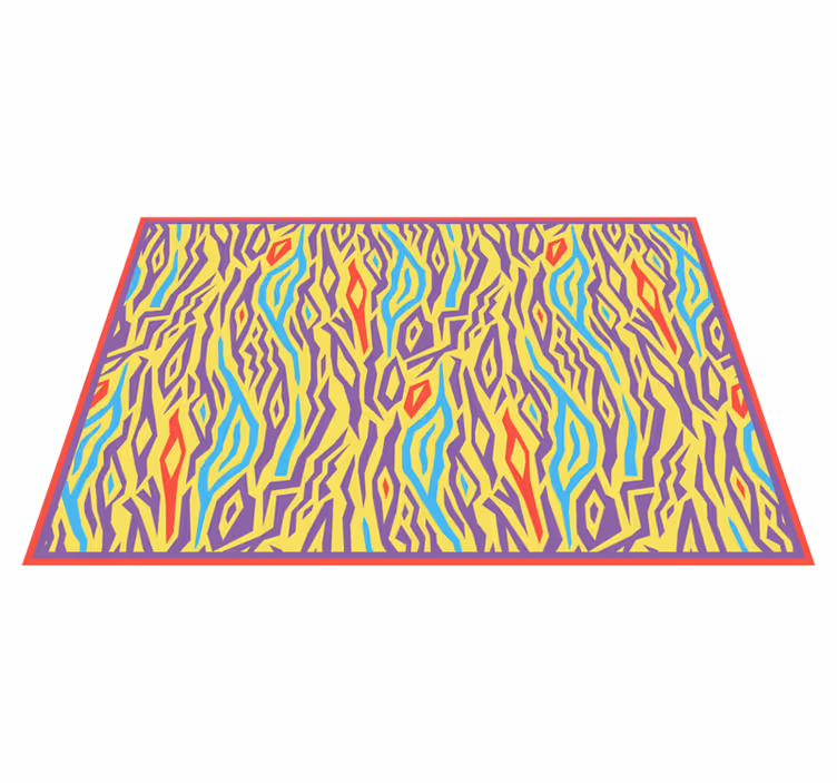 Tapis vinyle géométrique rayures zébrées abstraites - TenStickers