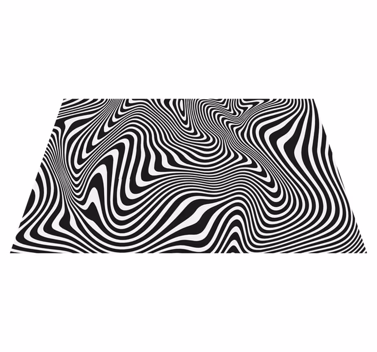 tapis vinyle chambre Effet 3d zèbre - TenStickers
