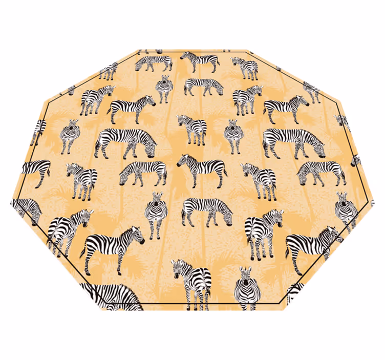 Tapis vinyle animal motif safari zèbre - TenStickers