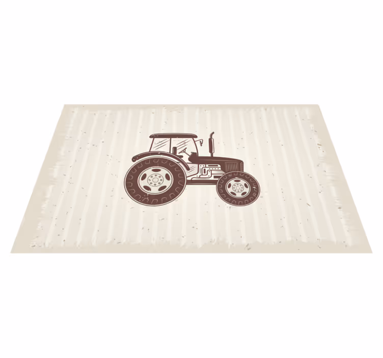 Tapis vinyle retro Tracteur agricole vintage - TenStickers
