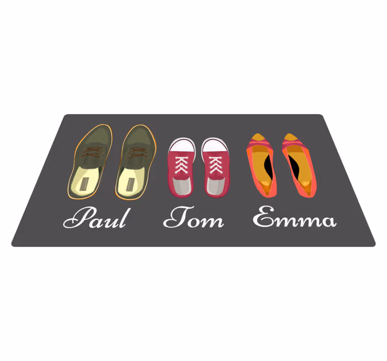 Tapis vinyle avec Noms des membres de la famille  - TenStickers