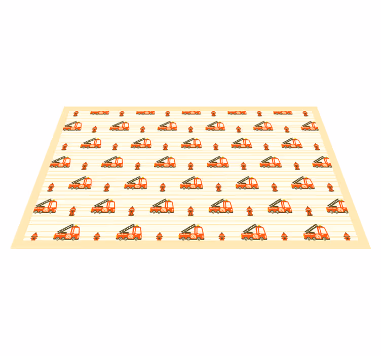 Tapis vinyle pour enfants Camion de pompiers   - TenStickers