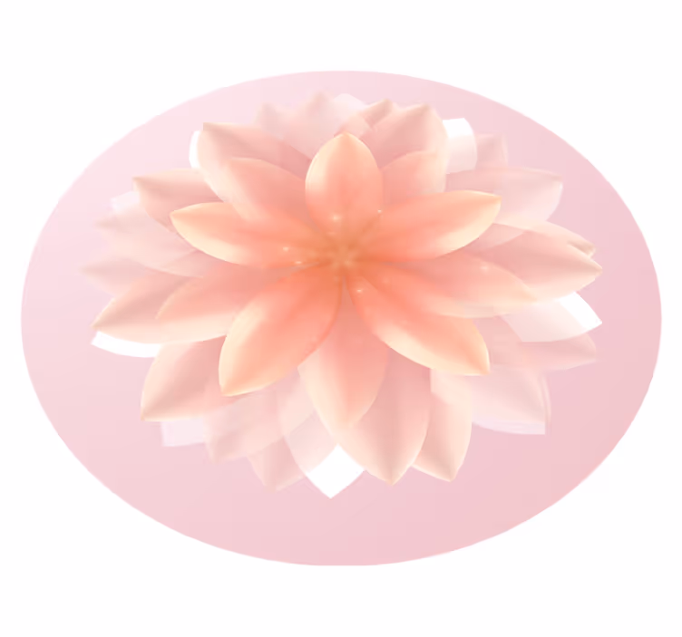 Tapis vinyle salon Lotus rose réaliste - TenStickers