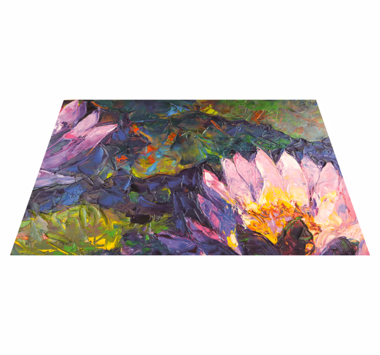Tapis vinyle fleurs et plantes floraux impressionnistes - TenStickers