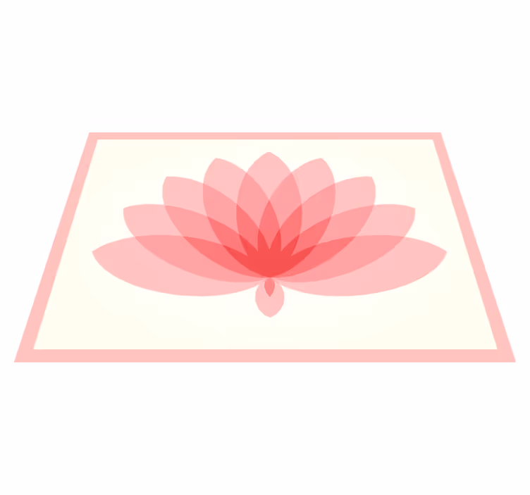 Tapis vinyle fleurs et plantes fleur de lotus - TenStickers