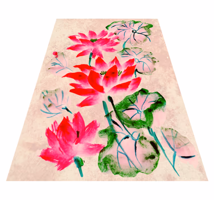 Tapis vinyle fleurs et plantes Éclosions florales élégantes - TenStickers