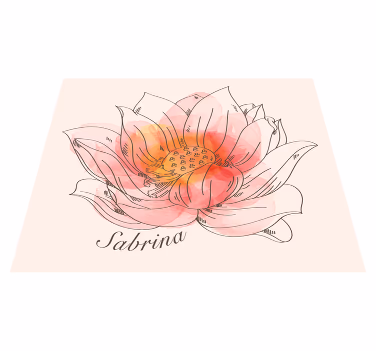 Tapis vinyle personnalisé lotus personnalisable - TenStickers