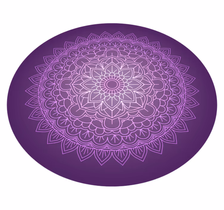 Tapis vinyle Mandala violet - TenStickers