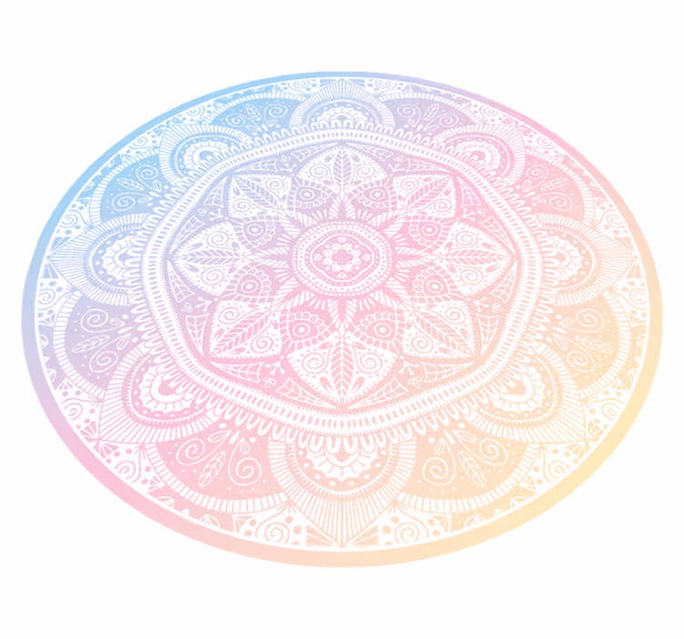 Tapis vinyle mandala dégradé - TenStickers