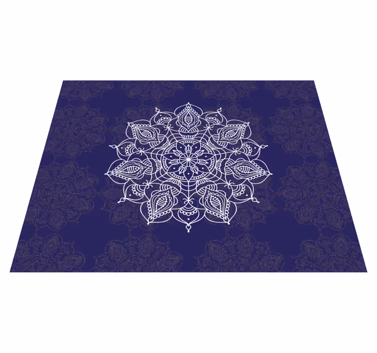 Tapis vinyle Mandala lotus spirituel - TenStickers