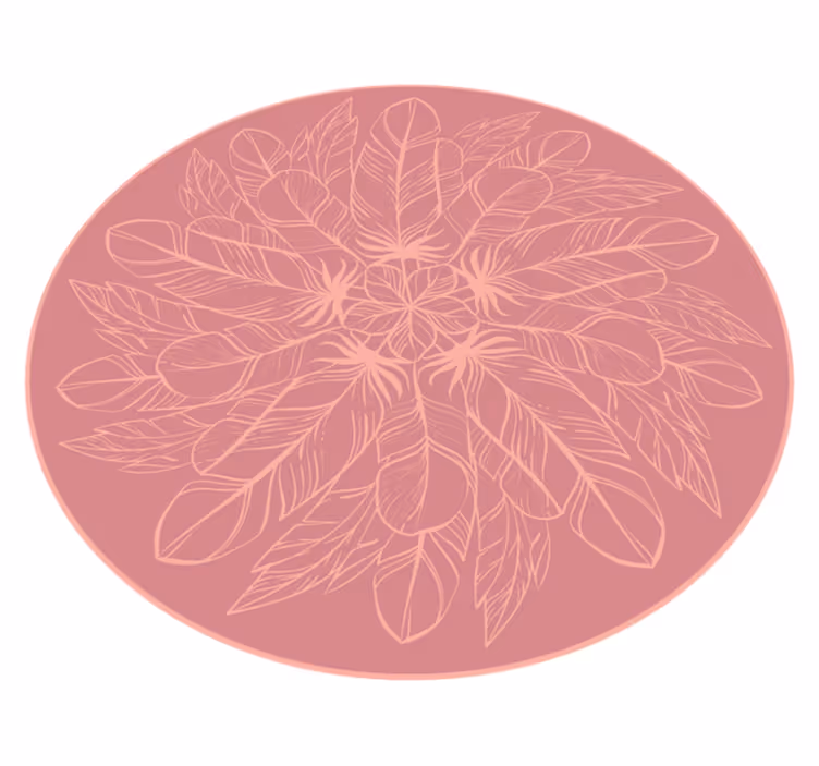 Tapis vinyle fleurs et plantes symétrie botanique - TenStickers