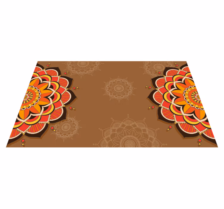 Tapis vinyle mandala ornementation de mandalas - TenStickers