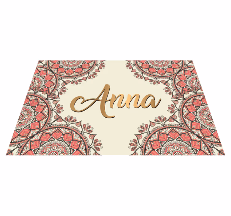 Tapis vinyle personnalisé mandala sur mesure - TenStickers