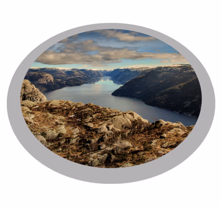Tapis vinyle salon Preikestolen norvège - TenStickers