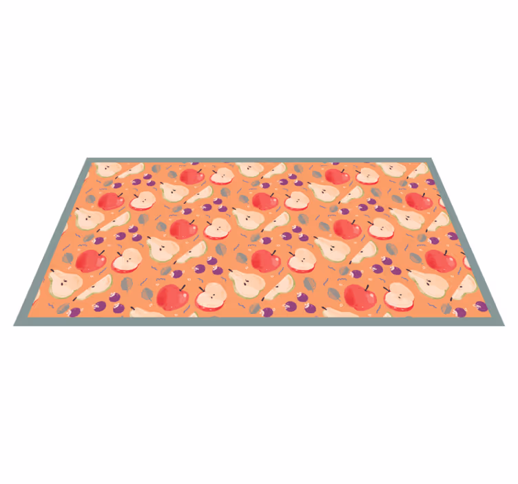 tapis vinyle cuisine Dessin animé de pomme - TenStickers