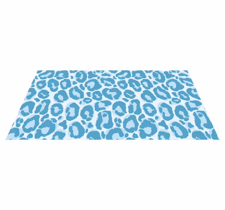 Tapis vinyle chambre Imprimé léopard bleu - TenStickers
