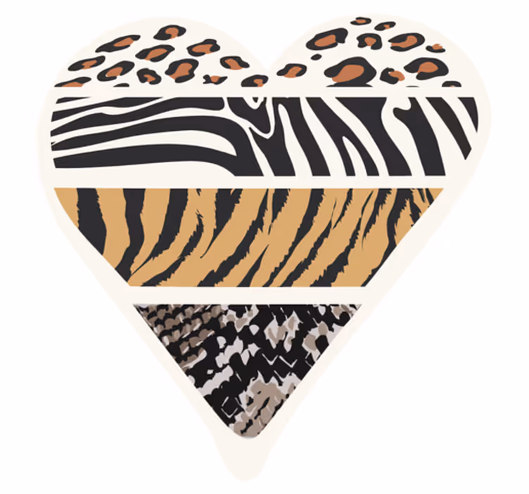 Tapis vinyle chambre Imprimé animal avec coeur - TenStickers