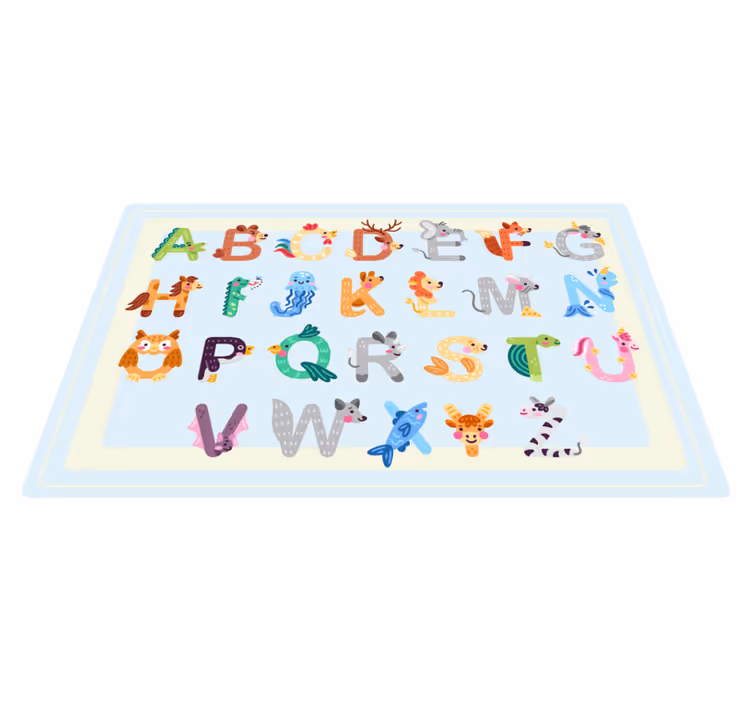 Tapis vinyle alphabet créatures alphabétiques - TenStickers
