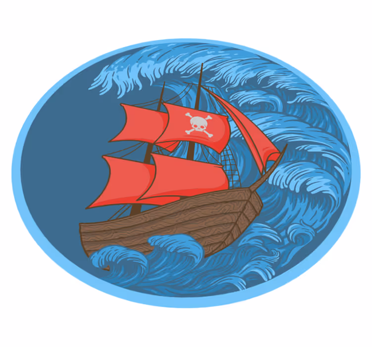 Tapis vinyle jeux récréation de pirates - TenStickers