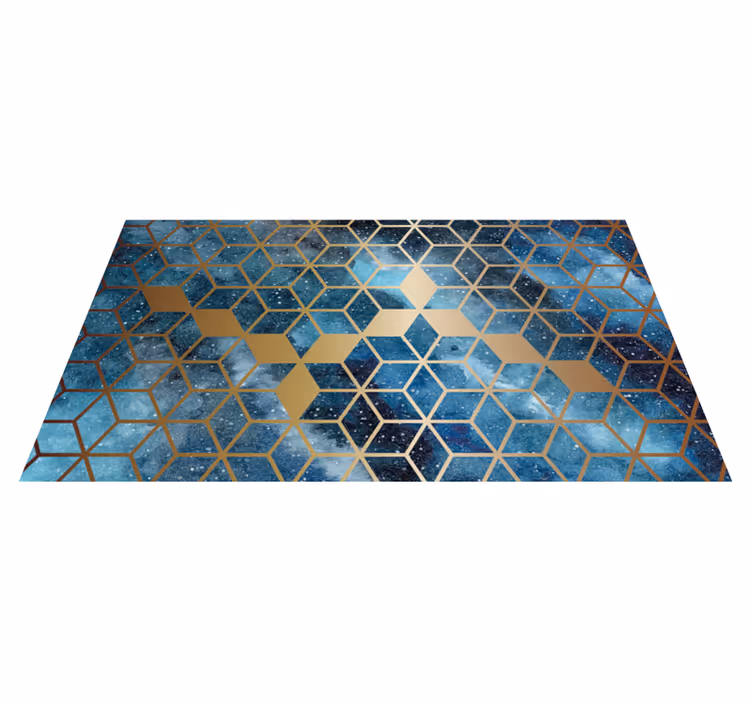 Tapis vinyle carreaux de ciment éclat de mosaïque - TenStickers