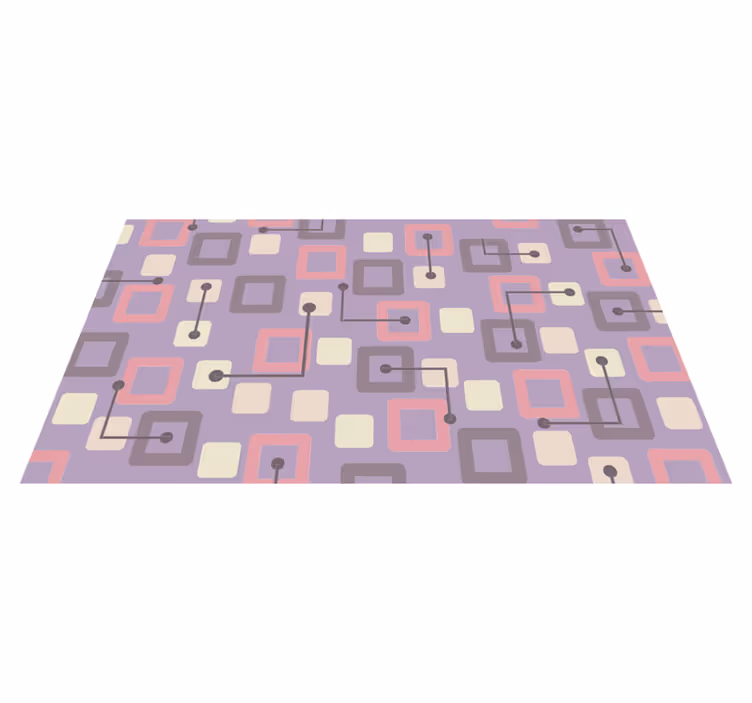 Tapis vinyle géométrique circuits géométriques - TenStickers