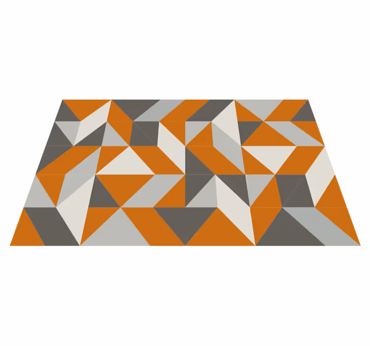 Tapis vinyle salon motif de triangle angulaire - TenStickers