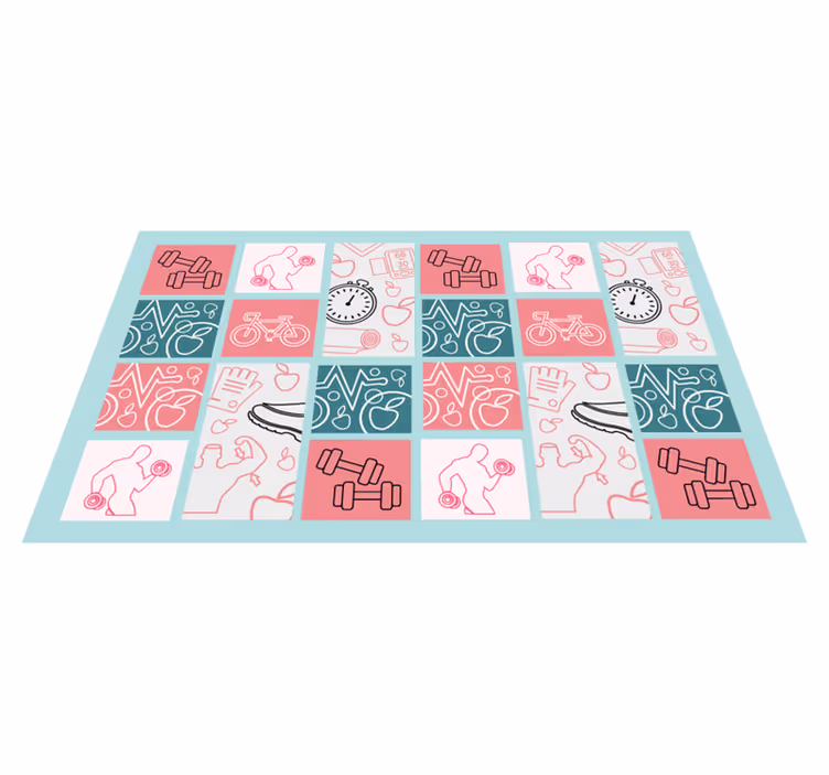 Tapis vinyle moderne Poids d'exercice - TenStickers