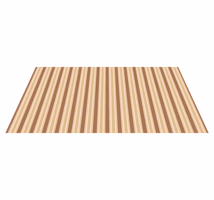 Tapis vinyle salon motif rayé marron - TenStickers
